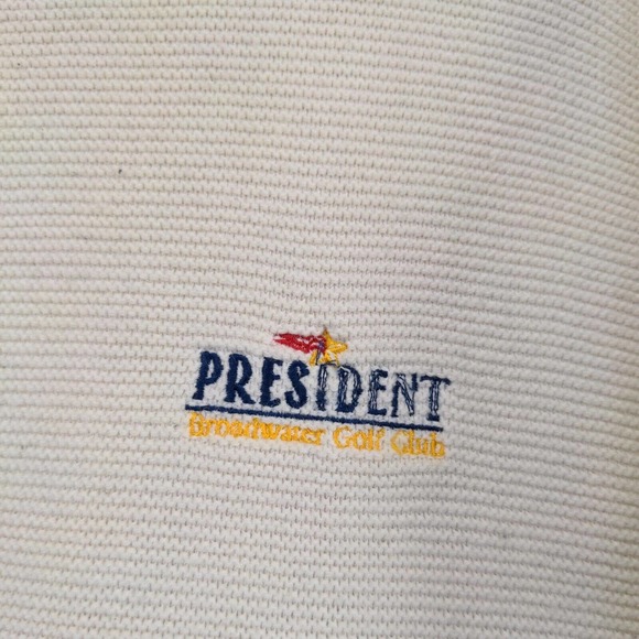 Cross Creek Men's Sweater Cream Large Broadwater Golf Club President Knit - Picture 5 of 15